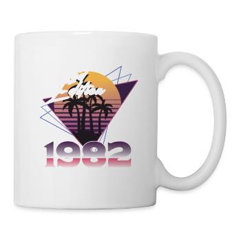 Cadeau d’anniversaire 1982 | SW triangles édition limitée - Mug blanc - blanc - Droite