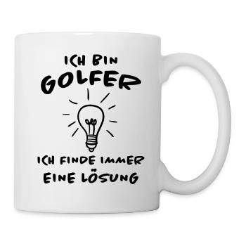 Golfer Hobby Golf Lustiger Spruch Spieler Geschenk - Tasse - Weiß - Rechts