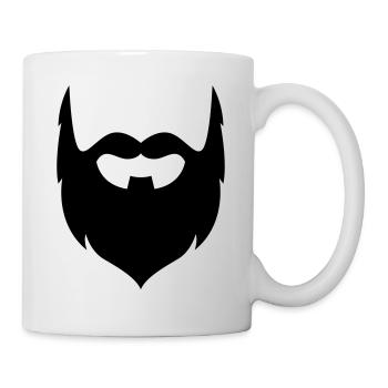 Symbole de barbe - Mug blanc - blanc - Droite