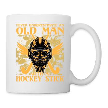 Never underestimate a old man rides a Motorcycle - Tasse - Weiß - Rechts