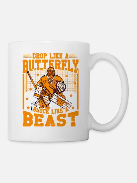 Drop like a butterfly Block like a Beast - Tasse - Weiß