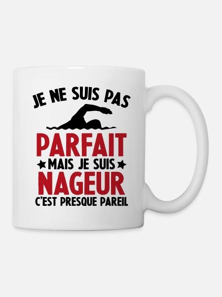 Je ne suis pas Parfait NAGEUR cadeau NAGEUR - Mug blanc - blanc