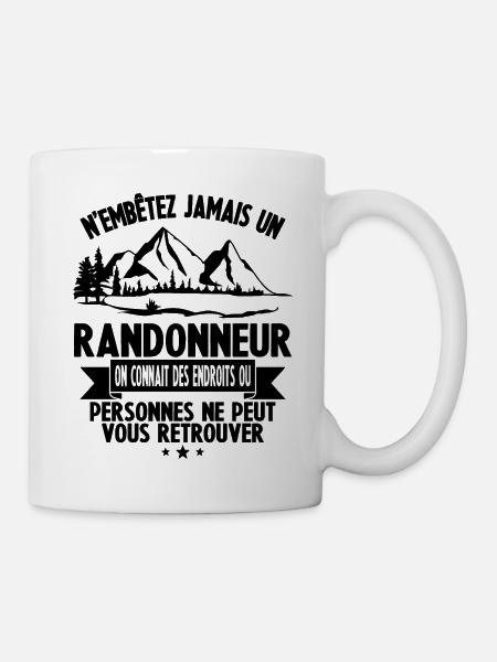 N'embêter jamais un Randonneur cadeau humour - Mug blanc - blanc