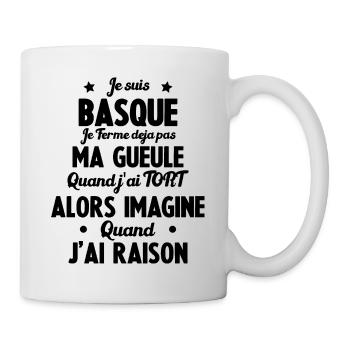 Je suis Basque - Je ferme pas ma gueule - Mug blanc - blanc - Droite