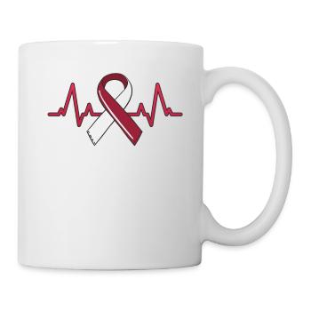 Mund-Kopf-Hals-Krebs Herzschlag Hals - Tasse - Weiß - Rechts