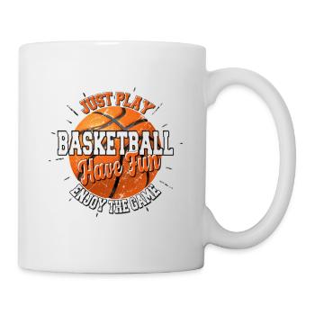 Spielen Sie Basketball viel Spaß spaß Spiel genießen, dunkel - Tasse - Weiß - Rechts