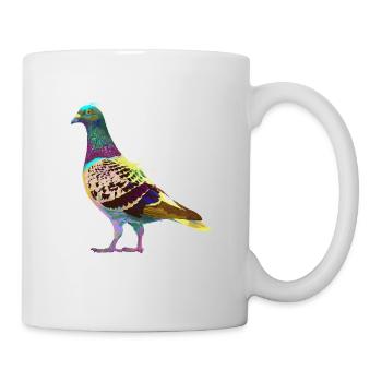 Colorful Splash Bird Pigeon - Mug - white - Right