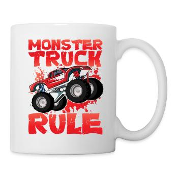 Règle du Monster Truck - Mug blanc - blanc - Droite