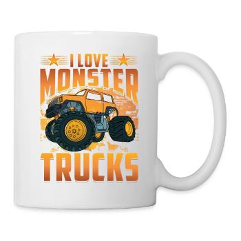I love Monster Trucks - Mug - white - Right