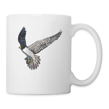 Vogel Fliegender Wanderfalke - Tasse - Weiß - Rechts