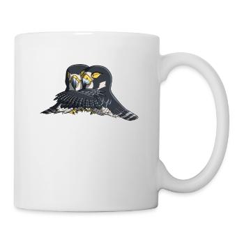 Vogel Wanderfalke - Tasse - Weiß - Rechts