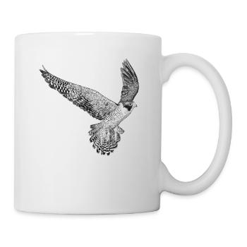Fliegender Wanderfalke Vogel - Tasse - Weiß - Rechts