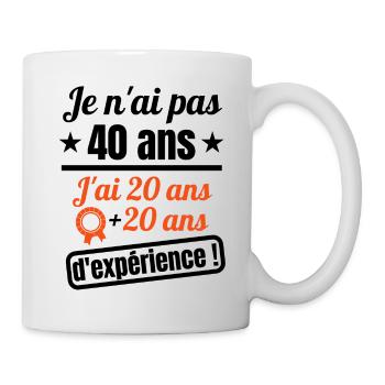 40 ans anniversaire millésime 1983 humour - Mug blanc - blanc - Droite