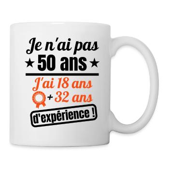 50 ans anniversaire millésime 1973 humour - Mug blanc - blanc - Droite