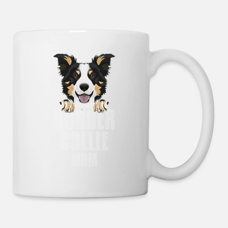 Border Collie Mom, Hundemama - Tasse - Weiß