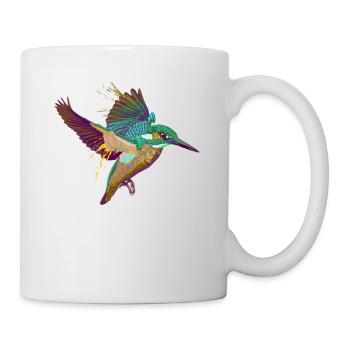 Splash Eisvogel - Tasse - Weiß - Rechts