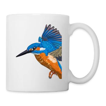 Fliegender Eisvogel - Tasse - Weiß - Rechts