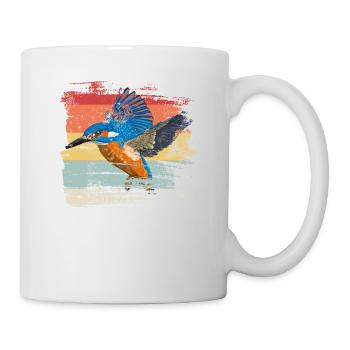 Retro Eisvogel - Tasse - Weiß - Rechts
