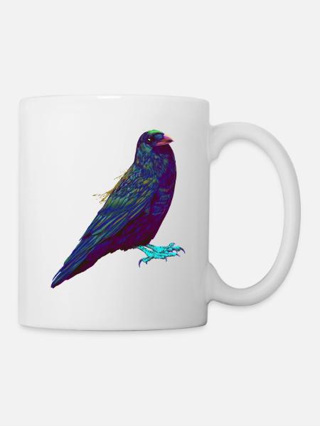 Splash Bird Corbeau Corbeau - Mug blanc - blanc