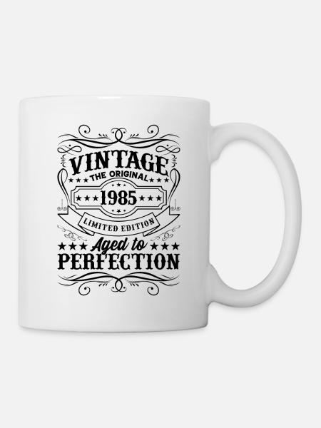 Vintage 1985 Aged to Perfection Birthday Gift - Mug blanc - blanc