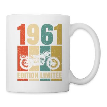 1961 Anniversaire Motard Vintage Cadeau Moto - Mug blanc - blanc - Droite