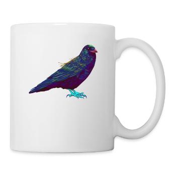 Splash Rabe Krähe - Tasse - Weiß - Rechts