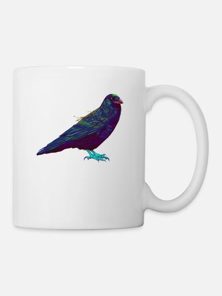 Splash Raven Crow - Mug blanc - blanc