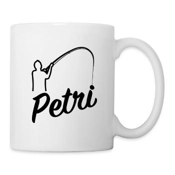 Petri Heil Angeln Fisch Drill Angelrute Angler - Tasse - Weiß - Rechts