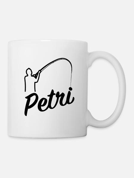 Petri Heil Angeln Fisch Drill Angelrute Angler - Tasse - Weiß