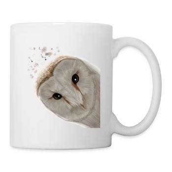 Vogel Eule - Tasse - Weiß - Rechts