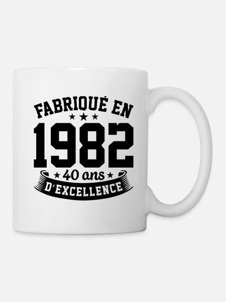 Fabriqué en 1982 40 Ans D'excellence - Mug blanc - blanc