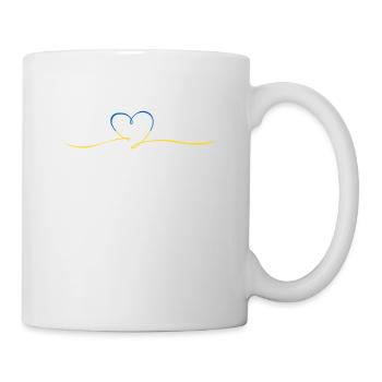 Peace and love for Ukraine - Mug - white - Right