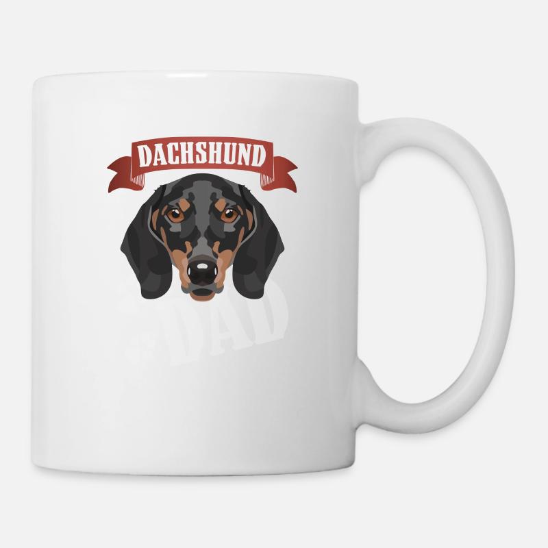 Dackel Dad, Hundepapa - Tasse - Weiß