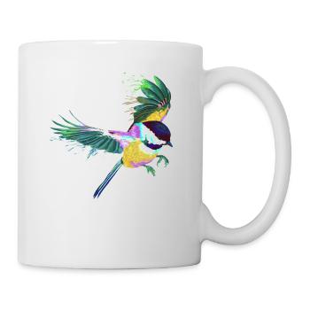 Flying Splash Bird Chickadee - Mug - white - Right