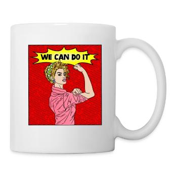 POP-ART COMIC PIN-UP GIRL WE CAN DO IT - Tasse - Weiß - Rechts