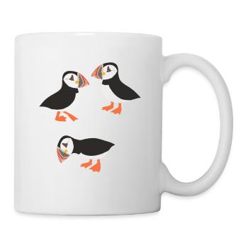 Lustige Vögel Papageientaucher - Tasse - Weiß - Rechts