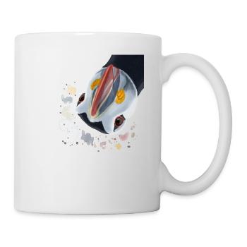 Neugieriger Vogel Papageientaucher - Tasse - Weiß - Rechts