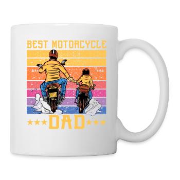 Meilleur papa moto - Mug blanc - blanc - Droite