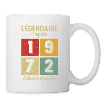 Légendaire Depuis 1972 Édition limitée - Mug blanc - blanc - Droite