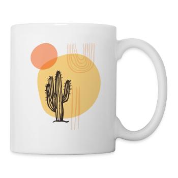 Boho Kaktus botanische Wüstennatur Boho Modern - Tasse - Weiß - Rechts