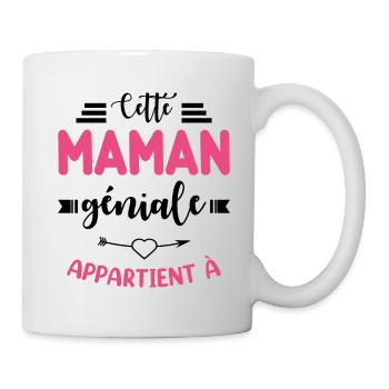Cette Maman génial appartient à - Mug blanc - blanc - Droite