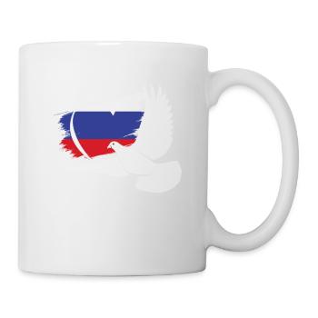 Peace-Zeichen, Frieden für Russland - Tasse - Weiß - Rechts