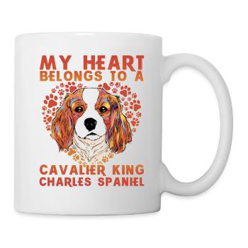 My Heart belongs to a Cavalier King Charles Spanie - Tasse - Weiß - Rechts