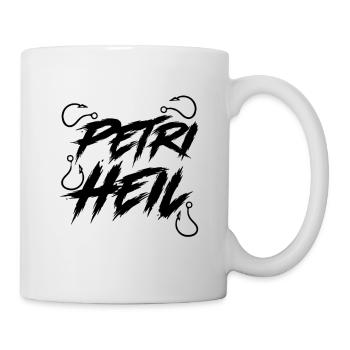 Petri Heil Fischen - Tasse - Weiß - Rechts
