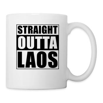Straight outta Laos - Tasse - Weiß - Rechts