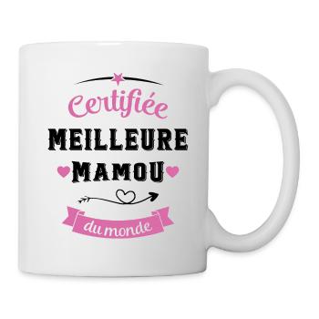 Certifié meilleure mamou du monde cadeau - Mug blanc - blanc - Droite