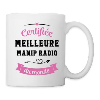 Certifiée meilleure manip radio du monde - Mug blanc - blanc - Droite