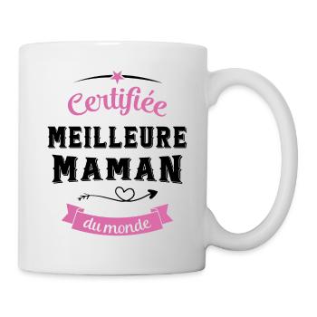 Certifiée Meilleure Maman du Monde - Mug blanc - blanc - Droite