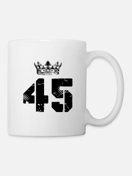45 Couronne numérique - Mug blanc - blanc