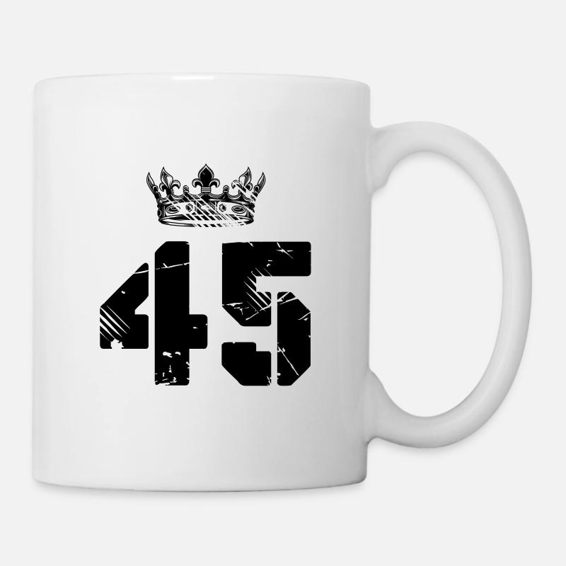 45 Couronne numérique - Mug blanc - blanc